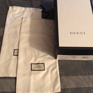 Gucci shoes dust bags and box